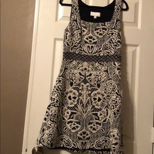 Anthropologie Black and white dress